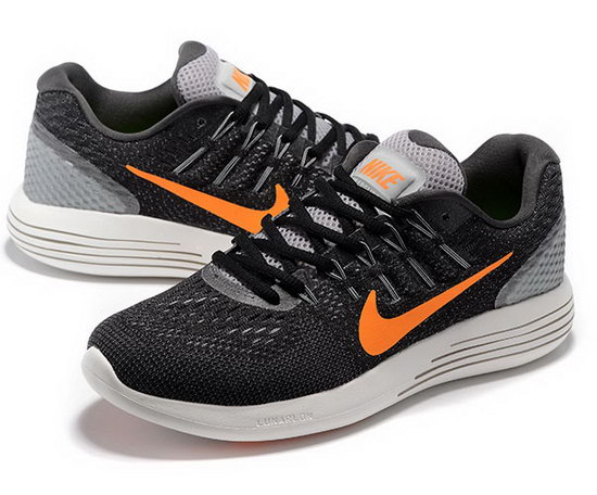 Mens Nike Lunarglide 8 Black Grey Orange 40-45 Inexpensive